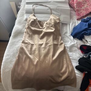 Altar'd State Women's Tan and Gold Dress XS